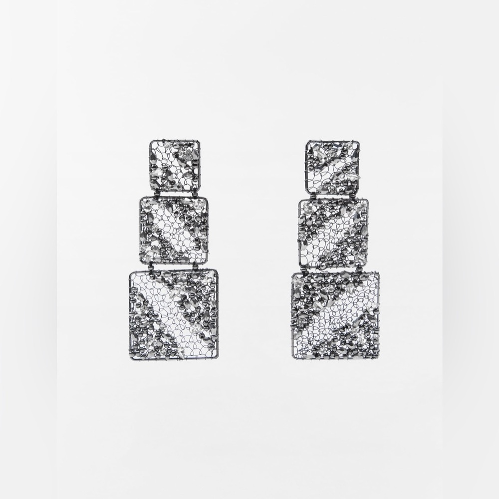 Zara jewel mesh earring